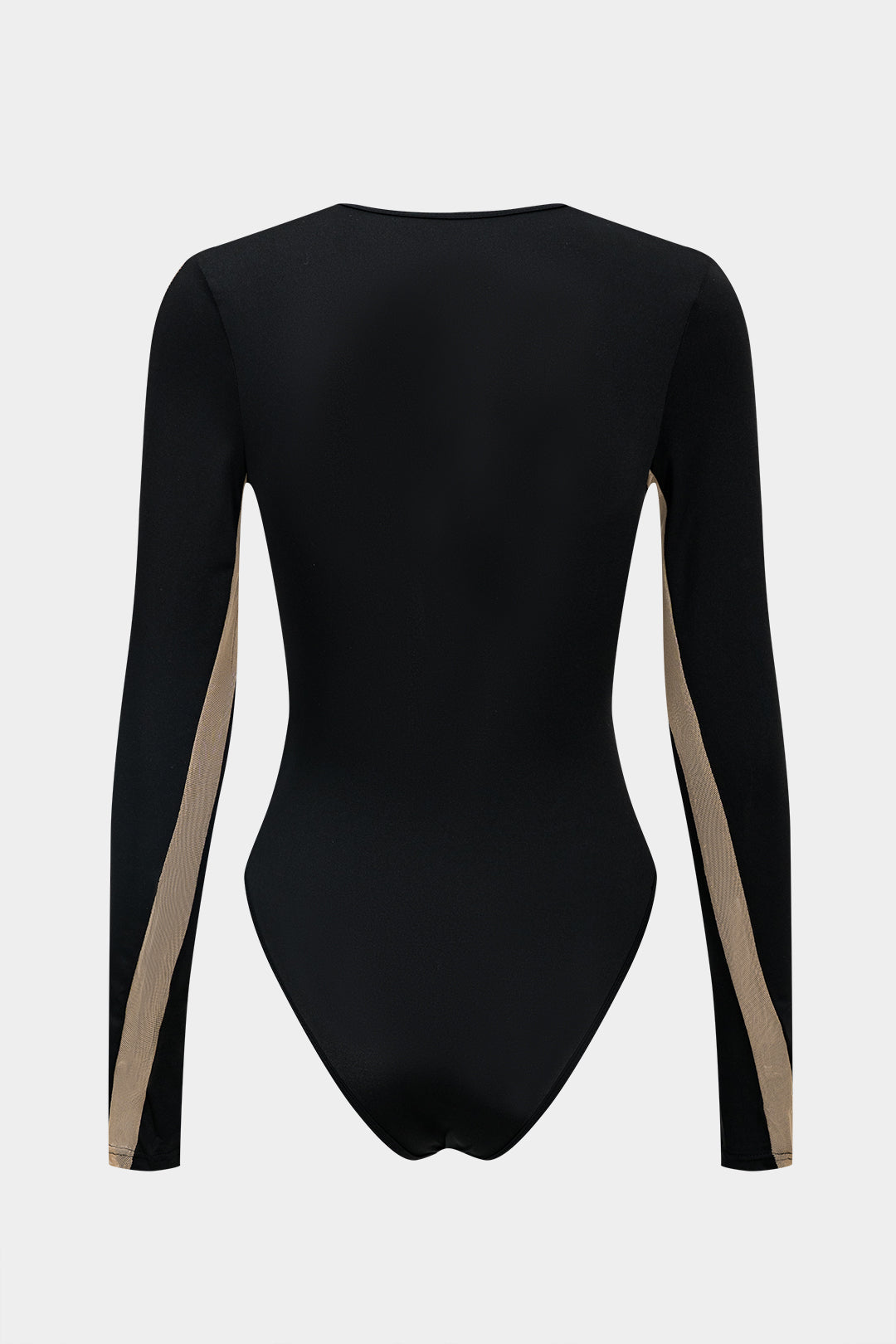 Long Sleeve Patchwork File Bodysuit